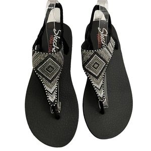Skechers | Shoes | Sketchers Womens Meditation Gala Dance Sandals Bedazzled  Sz Nwot | Poshmark